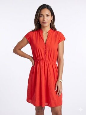 Anthropologie Maeve Vibrant Red Blouse